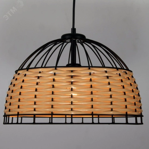 Светильник Кантри 212 черн.муар НСБ 01-60-180 ИМ подвесной оплетенный