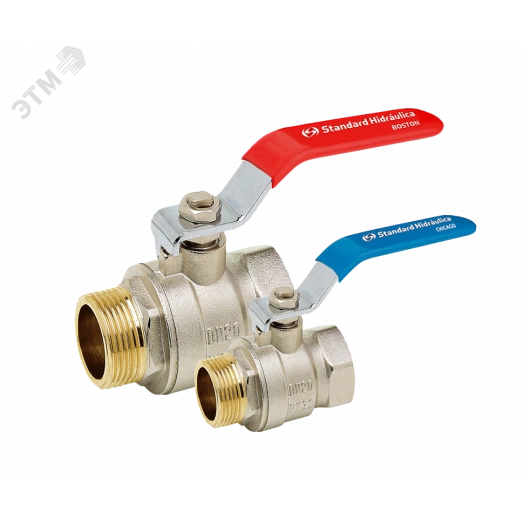 Кран шаровый Тип 34.511 (Chicago) для воды полнопрох., хром., Ду015, Ру25, Траб=95,Тмах=110гр., внутр.р-ба, рукоятка бабочка