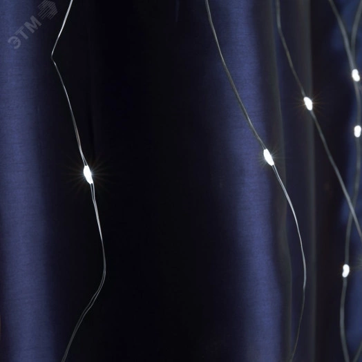 Гирлянда занавес LED 5000К 2х2м USB+пульт ДУ