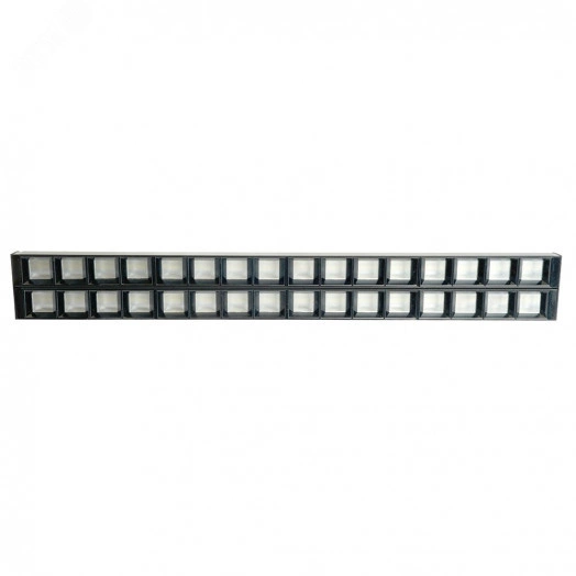 Светильник светодиодный трековый на шинопровод ДПО-2х30w 6500К 6600Лм поворотный черный