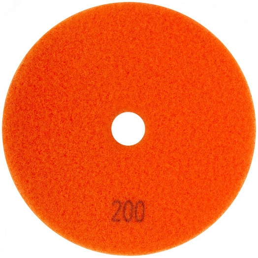 Круг алмазный гибкий шлифовальный АГШК (липучка), влажное шлифование, 125 мм, Р 200
