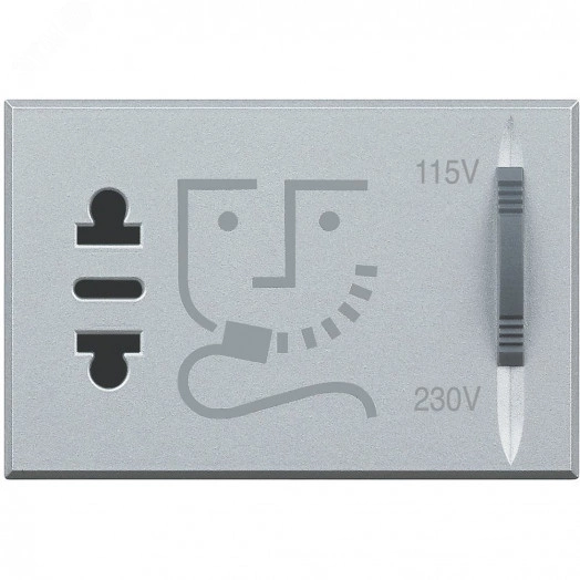 Axolute Розетка для бритв с изолированным трансформатором алюминий