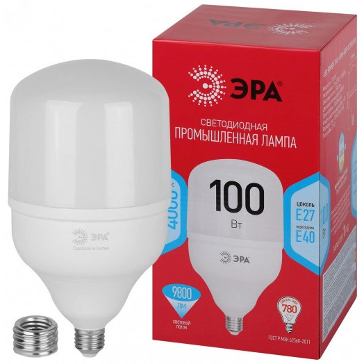 Лампа LED POWER T140-100W-4000-R E27/E40 R 100 Вт нейтральный белый свет колокол RED LINE ЭРА колокол RED LINE ЭРА