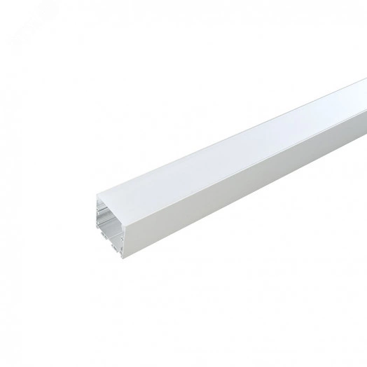 Профиль накладной Линии света алюминиевый белый 2м матовый экран 2 заглушки 4 крепежа для светодиодных лент Feron