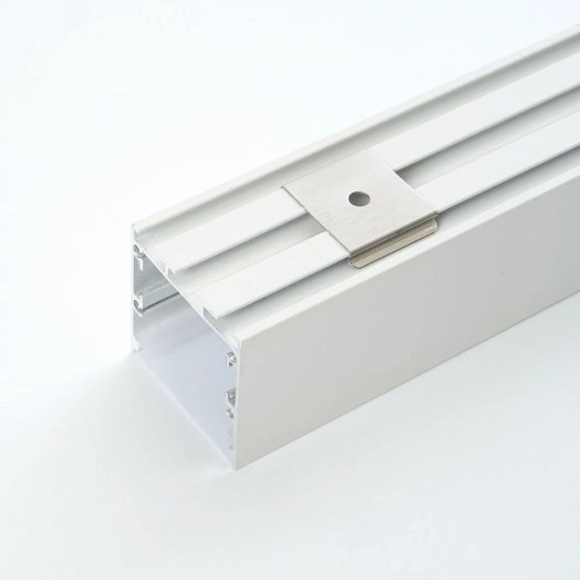 Профиль накладной Линии света алюминиевый белый 2м матовый экран 2 заглушки 4 крепежа для светодиодных лент Feron