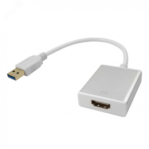 Конвертер-переходник USB 3.0 AM на HDMI 19F v1.4, белый