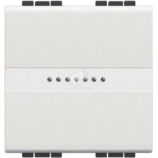 LivingLight Переключатель промежуточный Axial с автоматическими клеммами 2 модуля белый