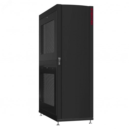 Шкаф серверный 48U 600х1200 передняя дверь: одностворчатая глухой металл IP51. задняя дверь: одностворчатая перфорированная IP20. боковые панели: перфорированные. цвет: черный RAL9005 