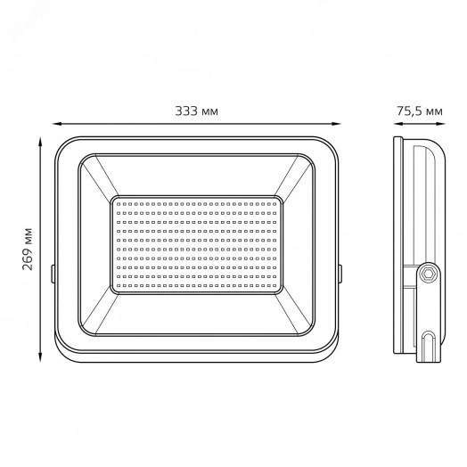 Прожектор светодиодный ДО 200 Вт 6500К 17000 лм 200-240В IP65 290х353х34мм Алюминий Elementary PROMO G2 Gauss