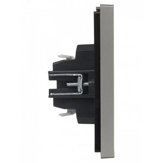 FORTE&PIANO Выключатель 1-клавишный с индикацией 10А FP502 сталь IEK