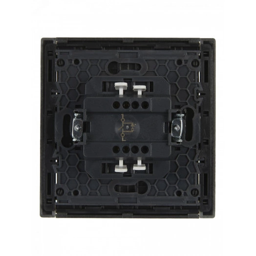 FORTE&PIANO Выключатель 1-клавишный с индикацией 10А FP502 сталь IEK