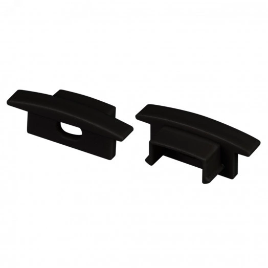 Заглушка LINE-2308-F BLACK с отверстием (пластик)