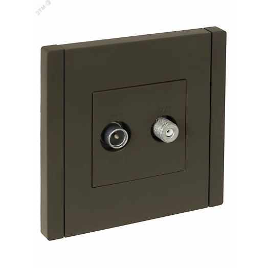 FORTE&PIANO Розетка двойная TV+SAT FP338 серый IEK