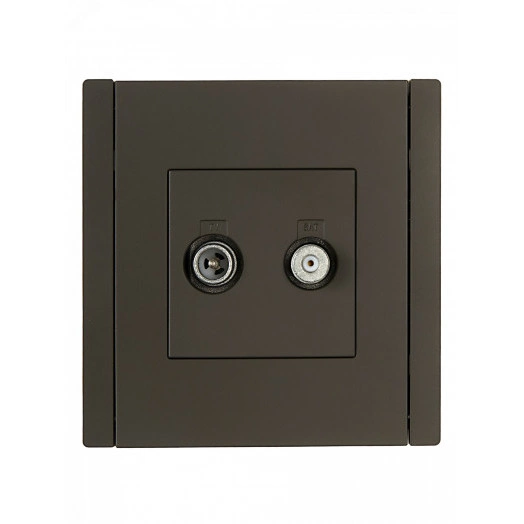 FORTE&PIANO Розетка двойная TV+SAT FP338 серый IEK