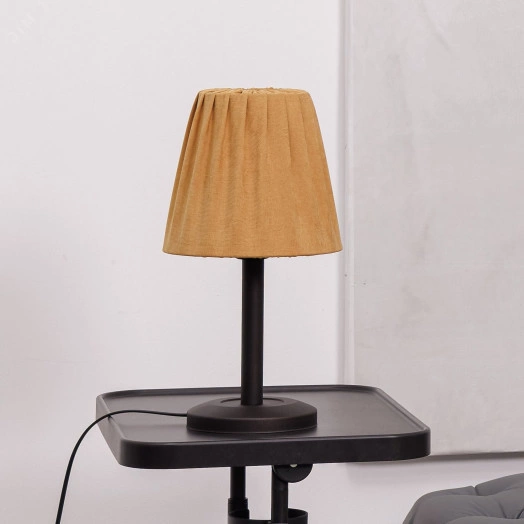 Светильник настольный ННБ 11-60-096 муар с абажуром МТ янтарь