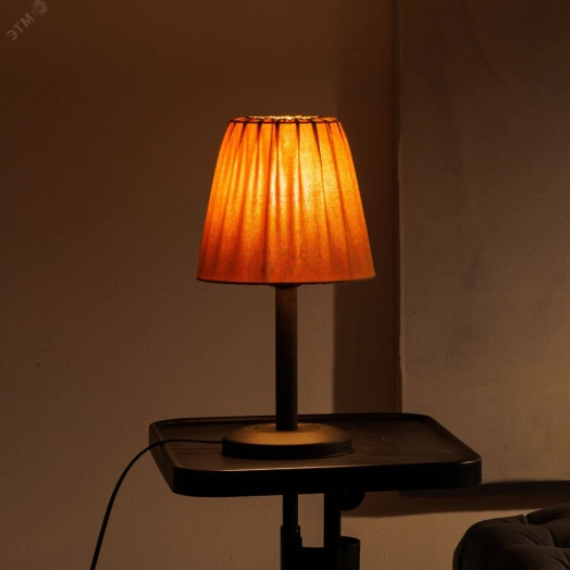 Светильник настольный ННБ 11-60-096 муар с абажуром МТ янтарь