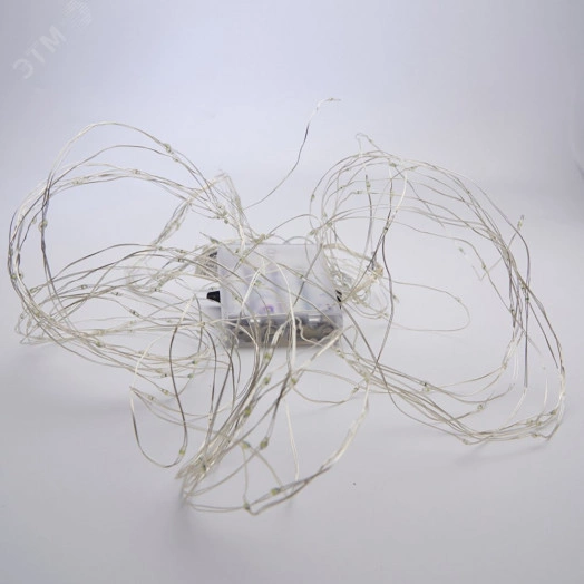 Гирлянда на елку LED теплый белый 10 веток 2м от батареек