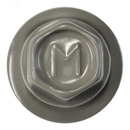 Саморез кровельный по металлу 4,8х19 RAL 7004     (400) сверло №2 шайба d=14 с EPDM прокладкой