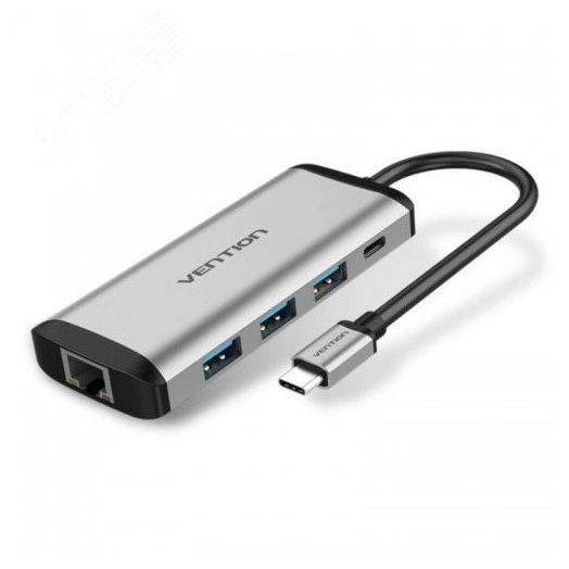 Хаб USB-C M на 3 порта OTG USB 3.0, RJ45, PD