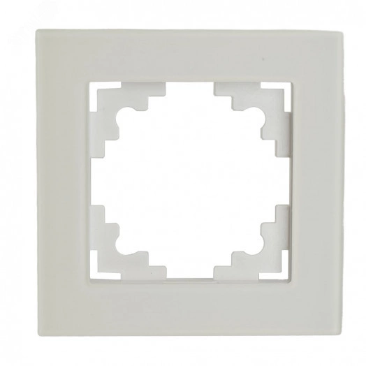 Рамка 1-местная, стекло, серия Катрин, GFR00-7001-01M, белый матовый