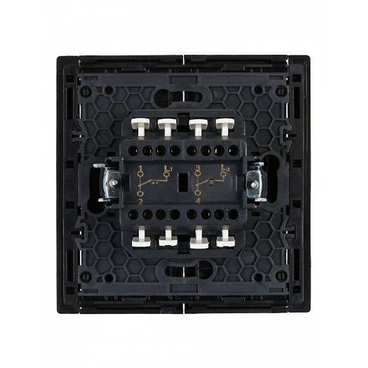 FORTE&PIANO Выключатель 2-клавишный проходной 10А FP107 черный IEK