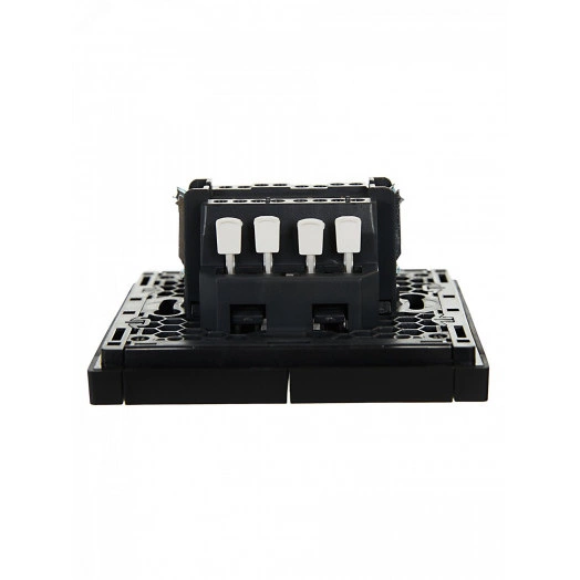 FORTE&PIANO Выключатель 2-клавишный проходной 10А FP107 черный IEK