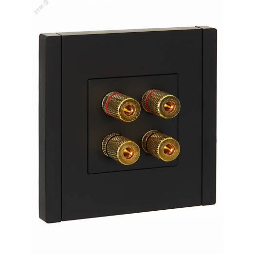 FORTE&PIANO Аудиорозетка 4-местная FP139 черный IEK