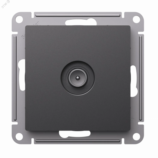 ATLASDESIGN TV РОЗЕТКА проходная 4DB, механизм, БАЗАЛЬТ