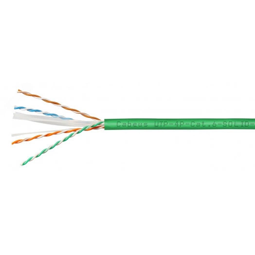 Витая пара UTP (U/UTP). категория 6. 4 пары (23   AWG). одножильный. нг(А)-LSLTx. зеленый (305 м)