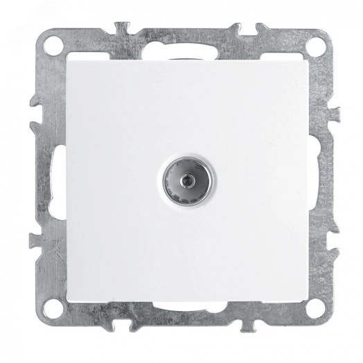 Розетка телевизионная (механизм), 75 Ом, 5-862МГц, Эрна, белый, Stekker