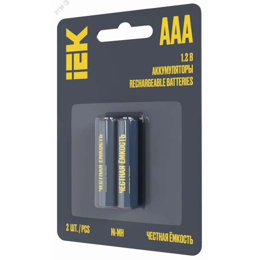 Аккумулятор GREEN Ni-MH AAA 1100мАч (2шт/блистер) IEK