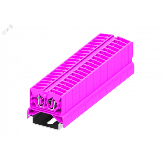 Клемма TB 1-1 на DIN-35, фронт.подключение, сечение 2,5 мм. кв., розовый.
