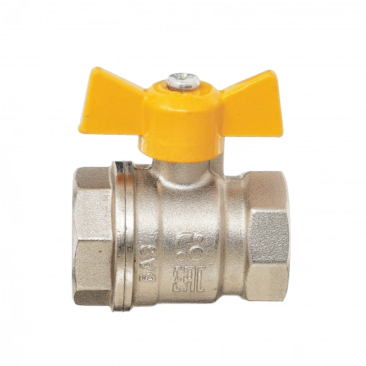 Кран шаровой 11Б27п 1/2' А10/1 НГ газ ВВ бабочка никель PN40