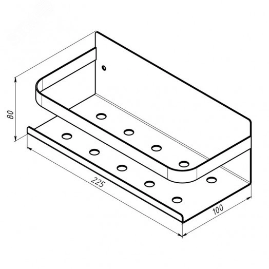 Кухонный органайзер, настенный, монтаж без сверления, черный,