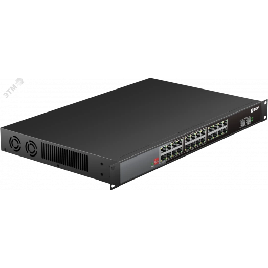 Коммутатор промышленный неуправляемый U-2GX/SFP-24GTP-R, 2 порта 1000Base-X SFP, 24 порта 10/100/1000Base-T(X) RJ45 c PoE, монтаж в 19'' стойку TSX EKF