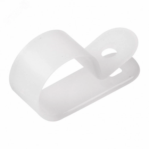 Скоба кабельная белая под винт REXANT 20мм упаковка (50 шт/уп)