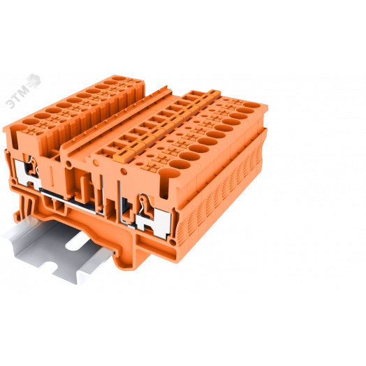 Клемма TP 1-1 с ножевым размыкателем, Push-in, сечение 2,5 мм. кв., оранжевая