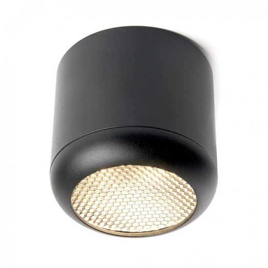 Светильник ДПО-12w GX53 без лампы черный с антибликовой сеточкой