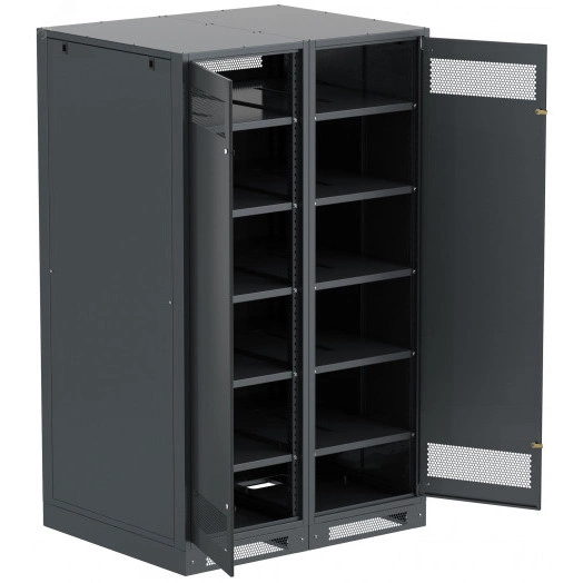 Шкаф LINEA B (пустой) 2000х1200х950мм двустворчатая металлическая дверь черный