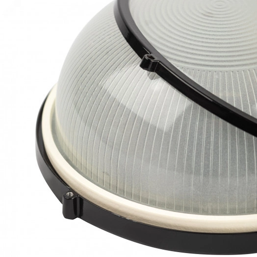 Светильник НБП 03-60-001 Акватермо алюминий/стекло IP54 E27 max 60Вт D176 круг черный