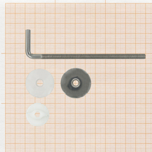 Крепление для сиденья и крышки унитаза №4, d6хL120 нерж (комплект)