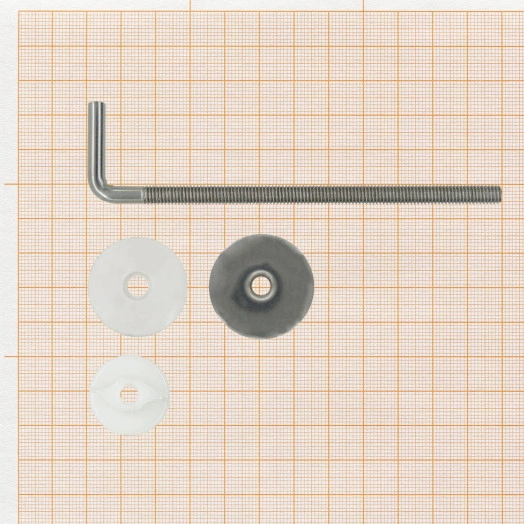 Крепление для сиденья и крышки унитаза №4, d6хL120 нерж (комплект)