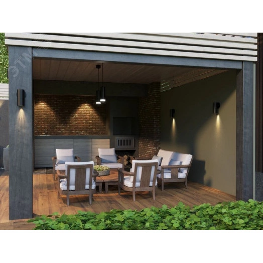 LIGHTING Светильник уличный 5112 настенный под лампу GU10 IP65 серый IEK