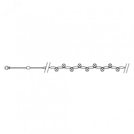 Гирлянда линейная LED желтый 10м с контроллером