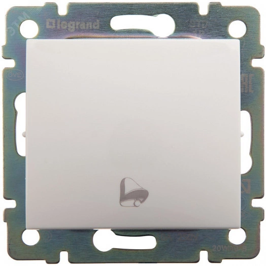 VALENA Кнопка с символом Звонок белый