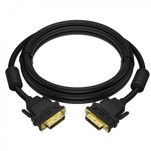 Кабель DVI-D 25M на 25M, ферритовые кольца, 20 м., черный