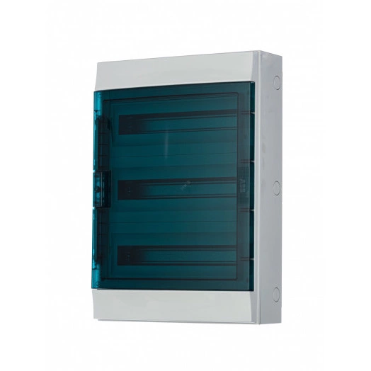 Щит распределительный навесной ЩРн-п-54 пластиковый Mistral65 серая прозрачная дверь с клеммами IP65 (65P18X32A)