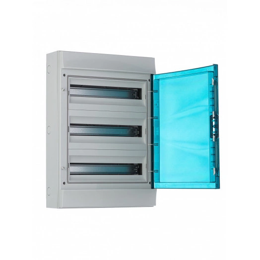 Щит распределительный навесной ЩРн-п-54 пластиковый Mistral65 серая прозрачная дверь с клеммами IP65 (65P18X32A)