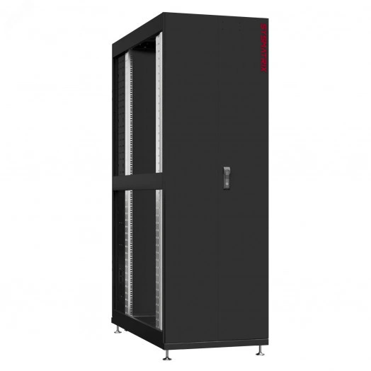 Шкаф серверный 48U 800х1200 передняя дверь: двустворчатая глухой металл IP51. задняя дверь: одностворчатая глухой металл IP51. боковые панели: без. цвет: черный RAL9005 