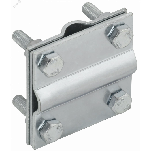 Зажим крестообразный с разделителем полоса/пруток-полоса/пруток 30/8мм оцинкованная сталь IEK